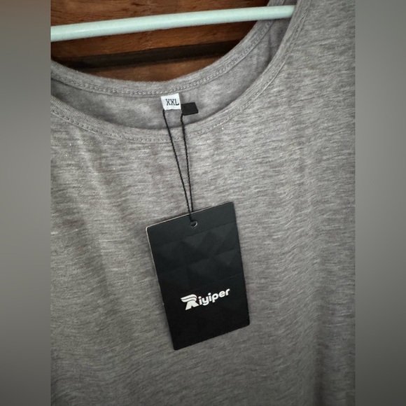 Riyiper size xxl nwt Elegant Gray Midi Dress - Picture 4 of 4